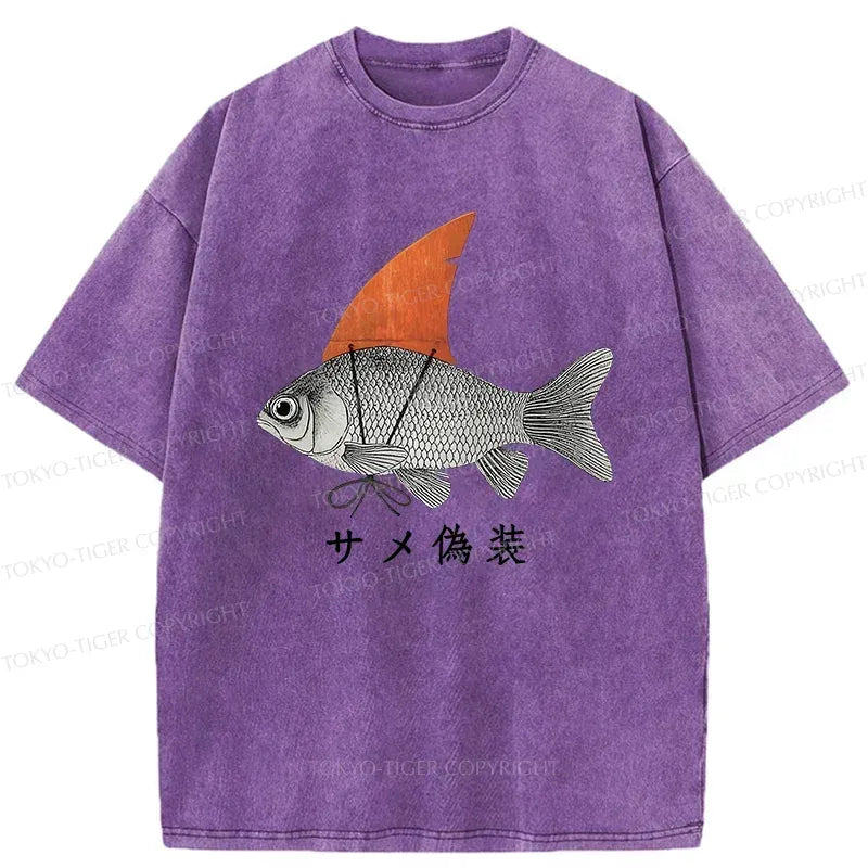 Kyoto-Lion Fish Disguise Washed T-Shirt