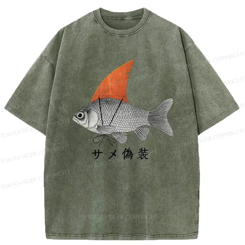 Kyoto-Lion Fish Disguise Washed T-Shirt