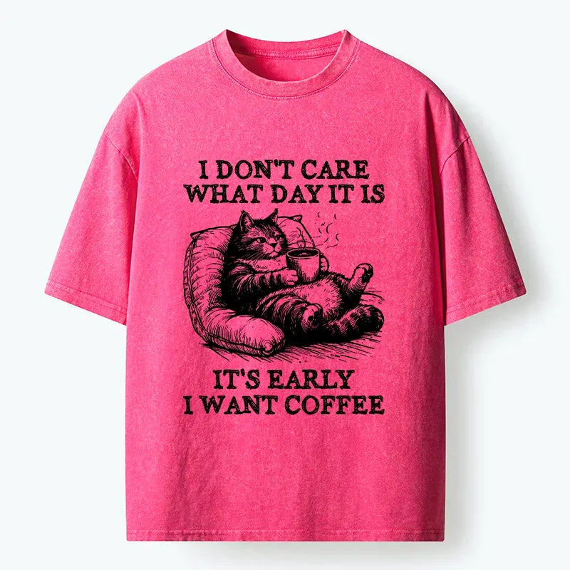 Kyoto-Lion Have A Cup Of Coffee Before Doing Anything Washed T-Shirt