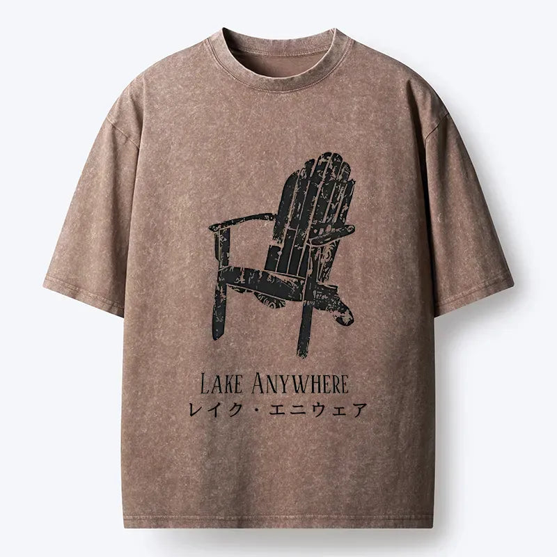 Kyoto-Lion With A Lake In Your Heart, Every Place Is A Beautiful Landscape Washed T-Shirt