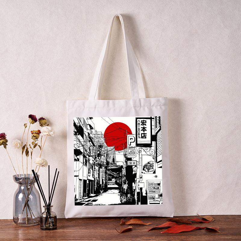 Kyoto lion sunrise tote bag gift idea