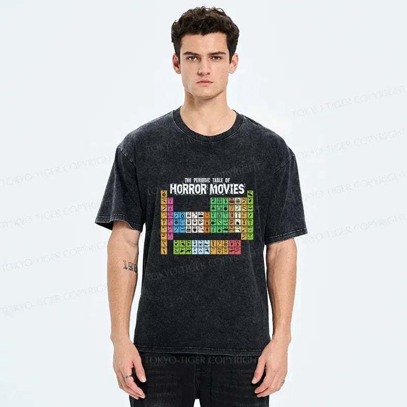 Kyoto-Lion Horror Elements Washed T-Shirt