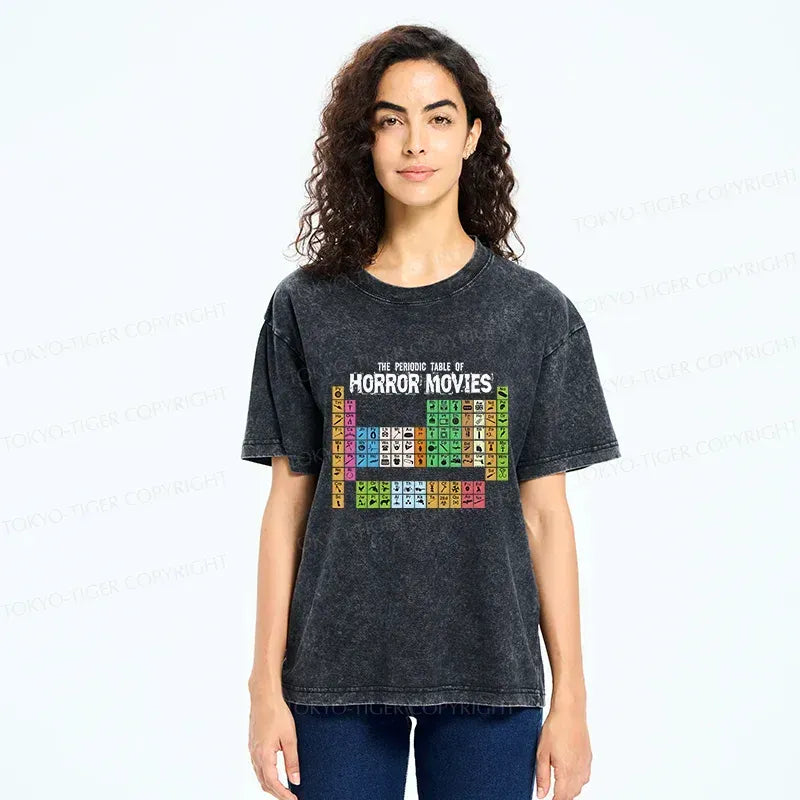 Kyoto-Lion Horror Elements Washed T-Shirt