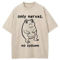 Frog Meme Washed T-Shirt for Daily Wear