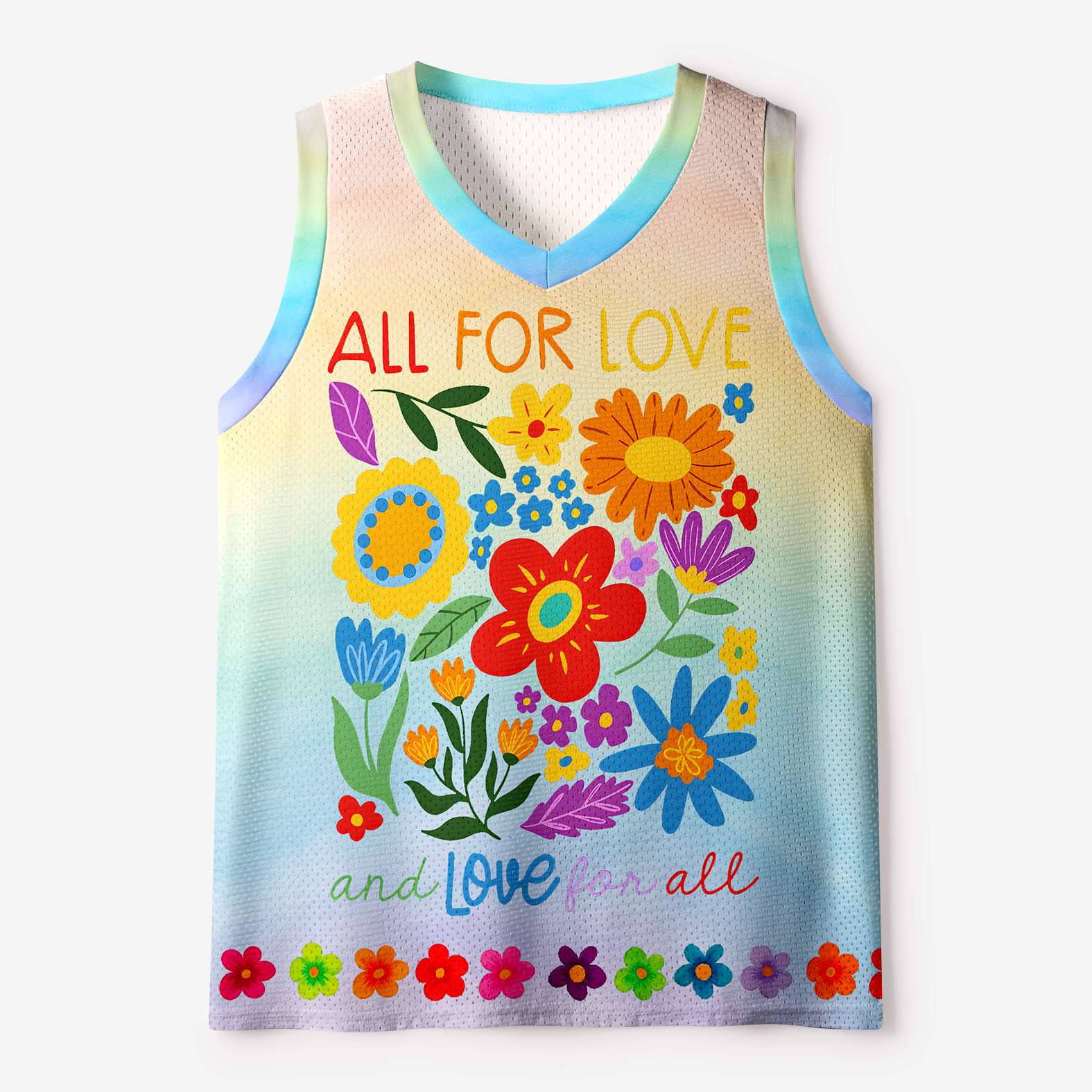 Pastel Rainbow Mesh Tank Top for Summer
