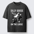 Kyoto-Lion Cool Goose On Skateboard Washed T-Shirt