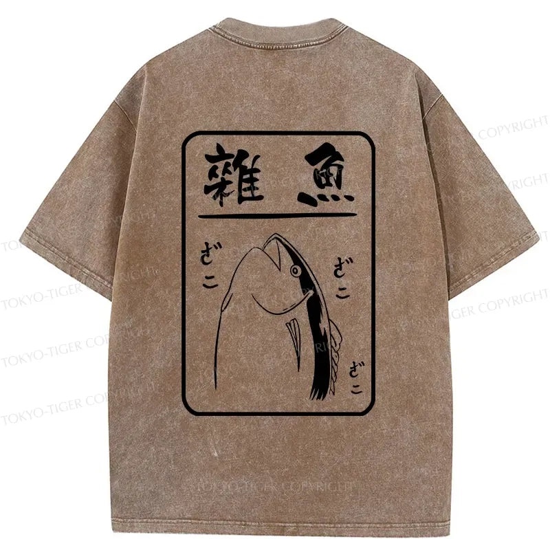 Kyoto lion trash fish tee for summer vacation