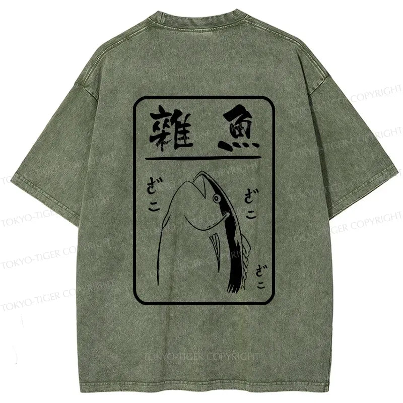 Japanese vintage washed t-shirt for daily wear