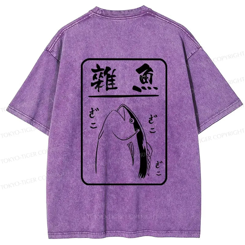 Japanese vintage washed t-shirt for daily wear