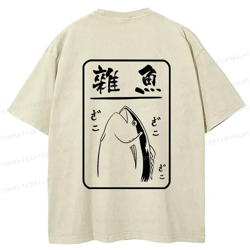 Kyoto lion trash fish tee for summer vacation