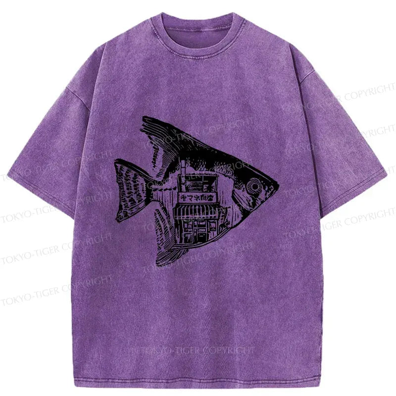 Japanese washed t-shirt for daily wear