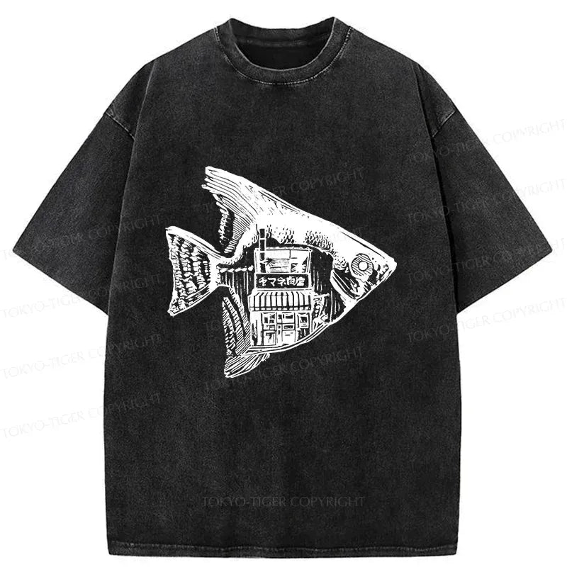 Japanese washed t-shirt for daily wear