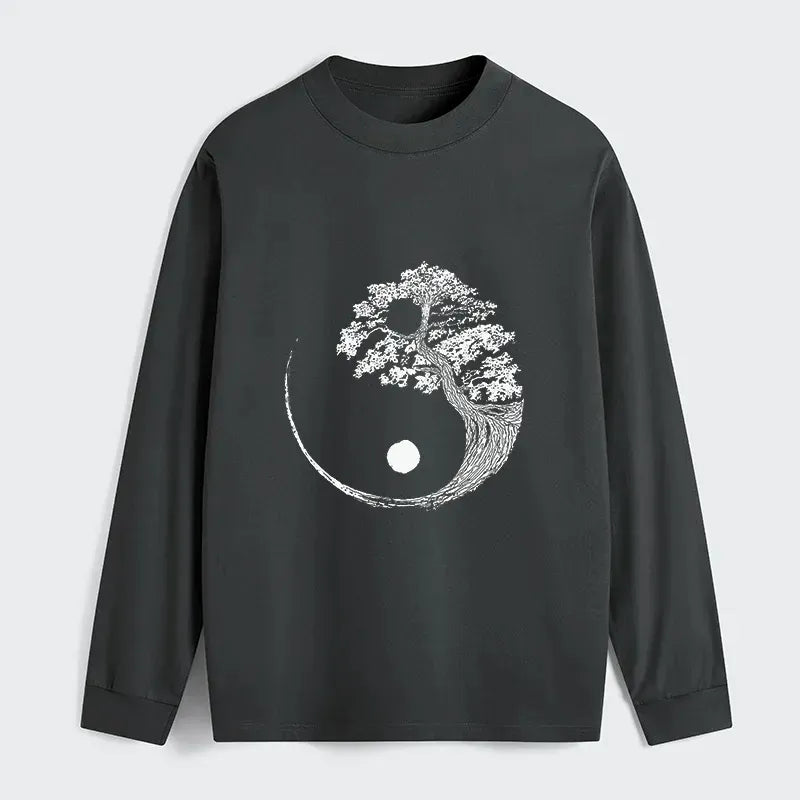 Japanese Yin Yang Long Sleeve T-Shirt