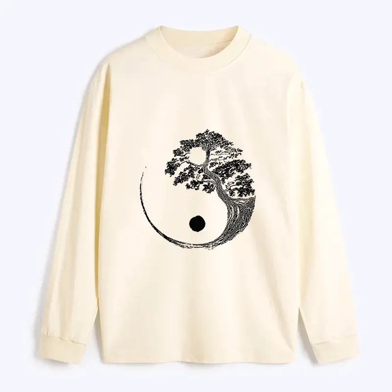 Japanese Yin Yang Long Sleeve T-Shirt