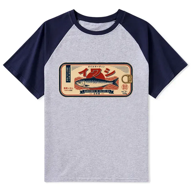 Vintage Japanese Raglan T-shirt for Daily Wear