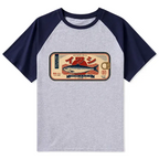 Vintage Japanese Raglan T-shirt for Daily Wear