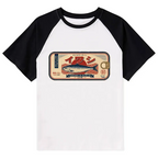 Vintage Japanese Raglan T-shirt for Daily Wear