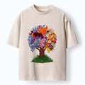 Washed Japanese Art T-Shirt for Casual Daily