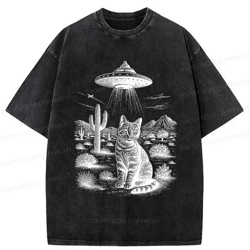 Japanese vintage cat t-shirt on sale