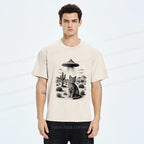 Japanese vintage cat t-shirt on sale