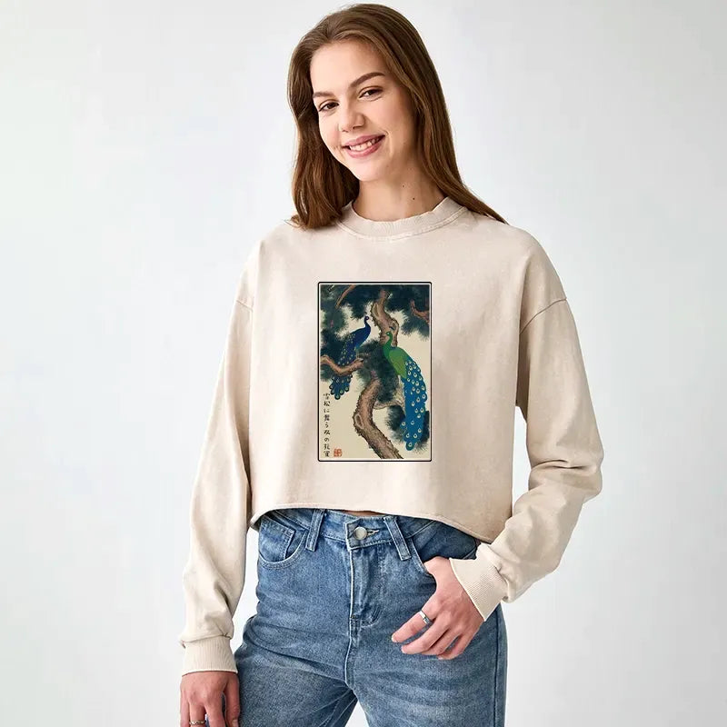 Washed Crop Sweatshirt Free Shipping Deal