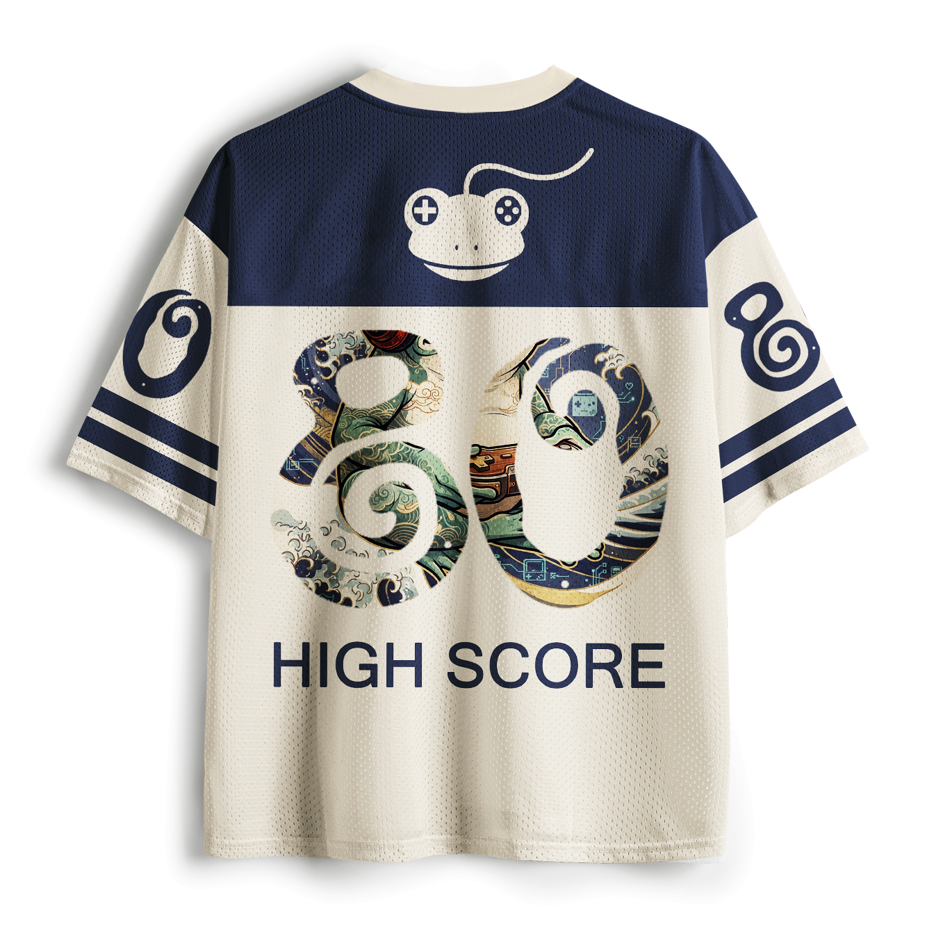 Breathable Great Wave Mesh Jersey for Summer