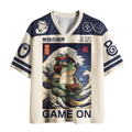 Japanese Kyoto Lion Mesh Jersey for Streetwear
