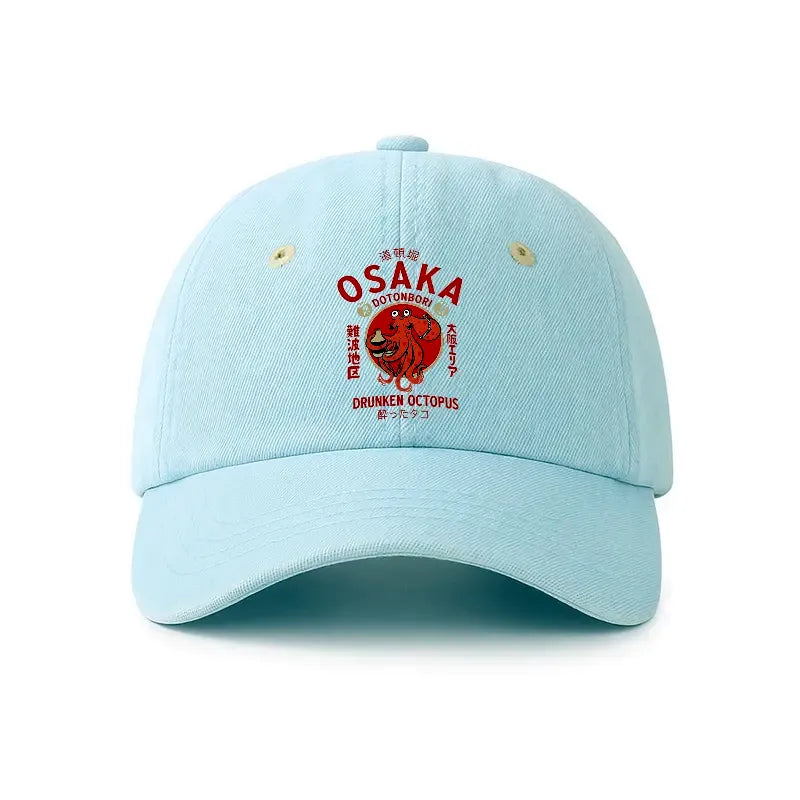 Kyoto-Lion Drunken Octopus Japan Denim Cap