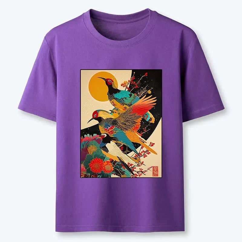 Japanese Oriental Art T-Shirt for Daily Wear
