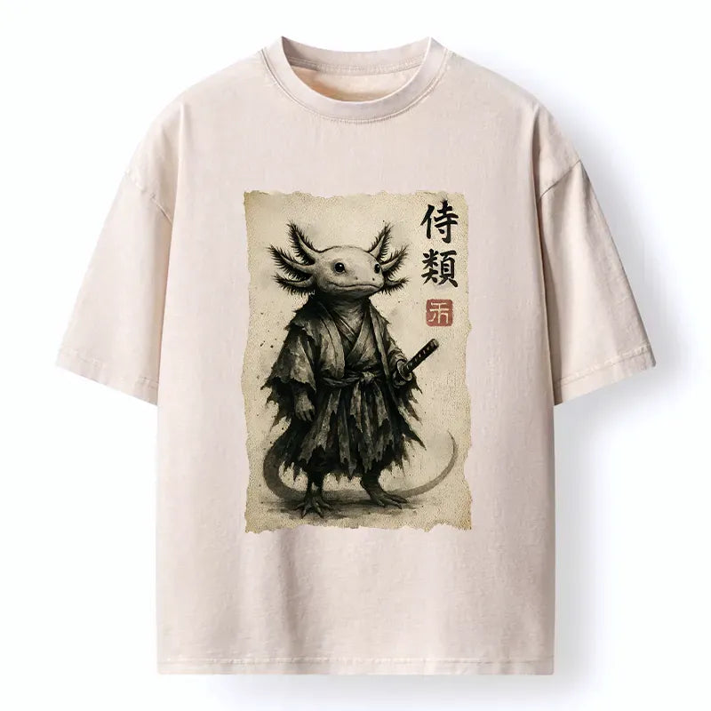 Japanese Samurai Washed T-Shirt for Gift