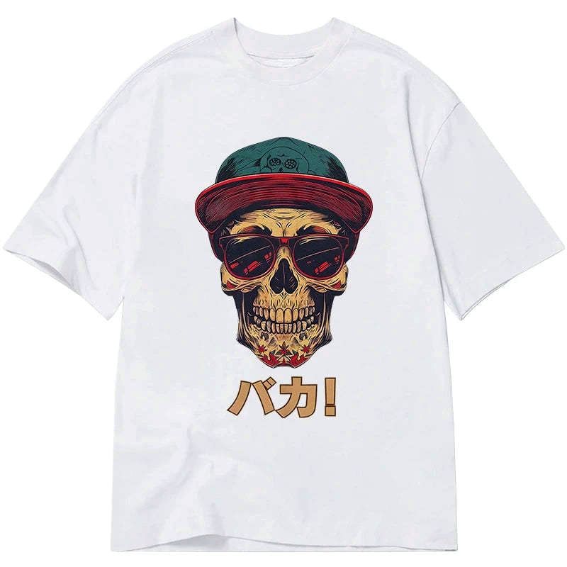 Kyoto-Lion Fashion Skull Japanese Classic T-Shirt