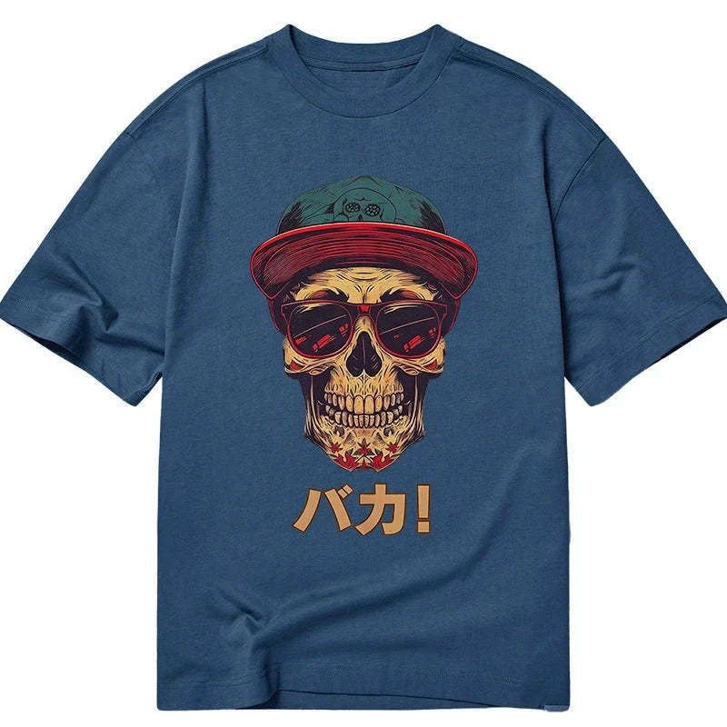 classic Kyoto lion skull tee for men