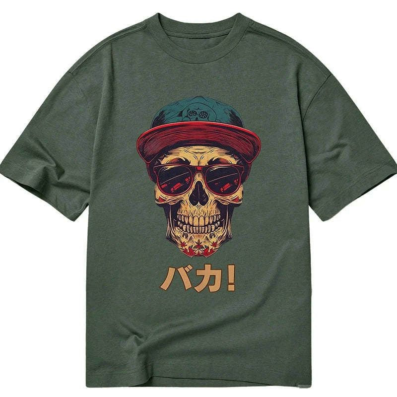 Kyoto-Lion Fashion Skull Japanese Classic T-Shirt