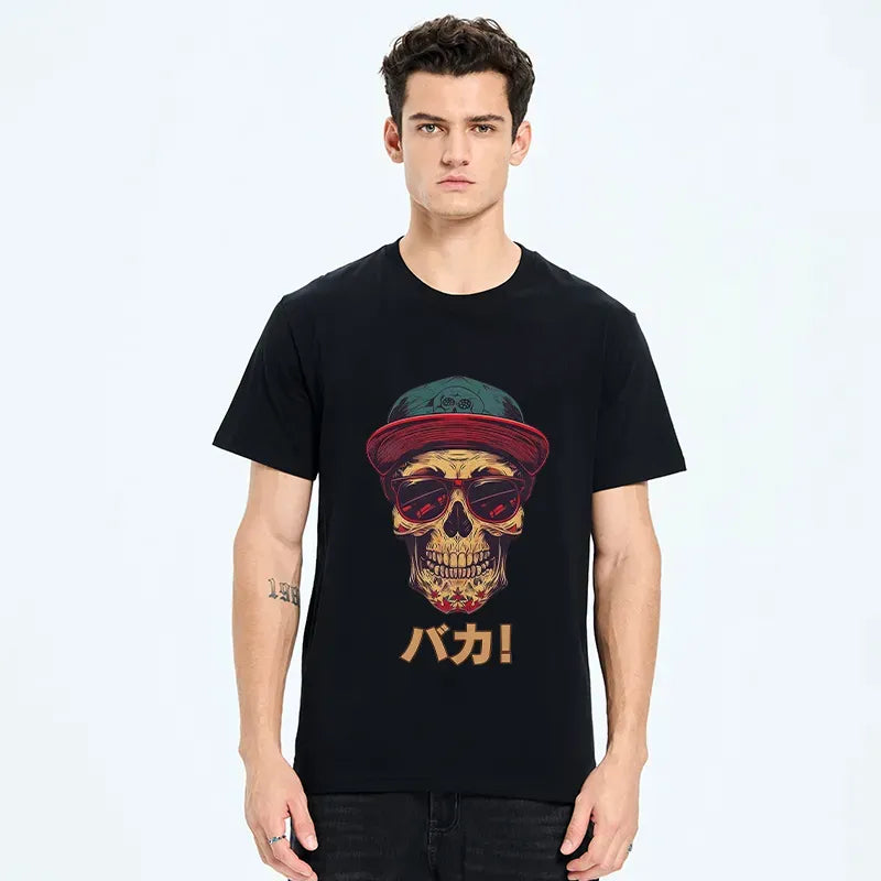Kyoto-Lion Fashion Skull Japanese Classic T-Shirt