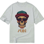 skull Japanese streetwear t-shirt best seller