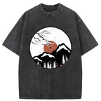 Kyoto-Lion Japanese Retro Records Washed T-Shirt