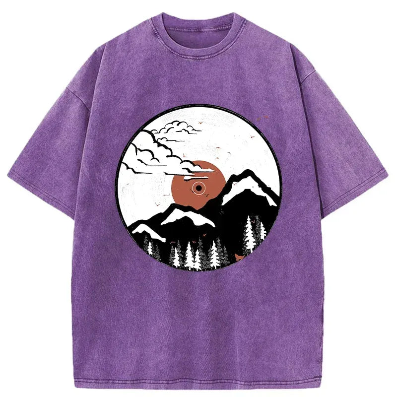 Kyoto-Lion Japanese Retro Records Washed T-Shirt