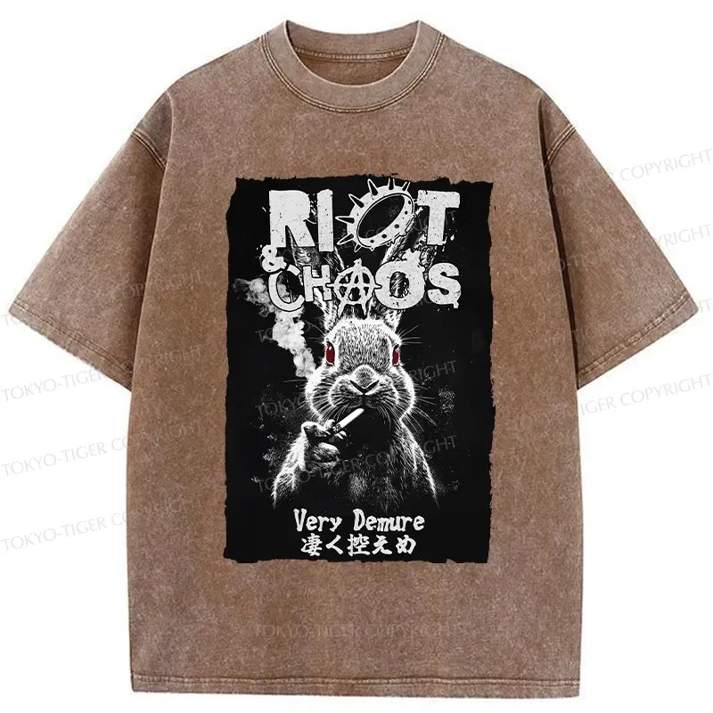 Japanese Washed T-Shirt for Streetwear