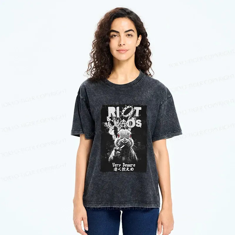Kyoto-Lion Riot & Chaos Washed T-Shirt