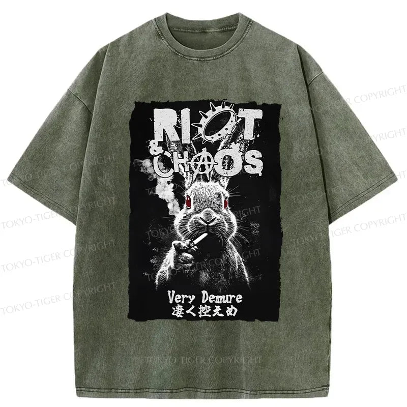 Kyoto-Lion Riot & Chaos Washed T-Shirt