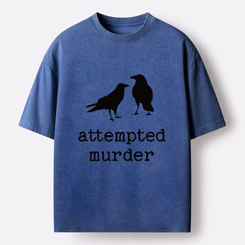 Kyoto-Lion Attempted Murder Crow Washed T-Shirt