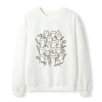 Kyoto-Lion Various Branches Of The Cat Army Waffle Sweatshirt