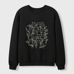 Kyoto-Lion Various Branches Of The Cat Army Waffle Sweatshirt
