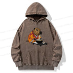 stylish capybara eating ramen sweatshirt