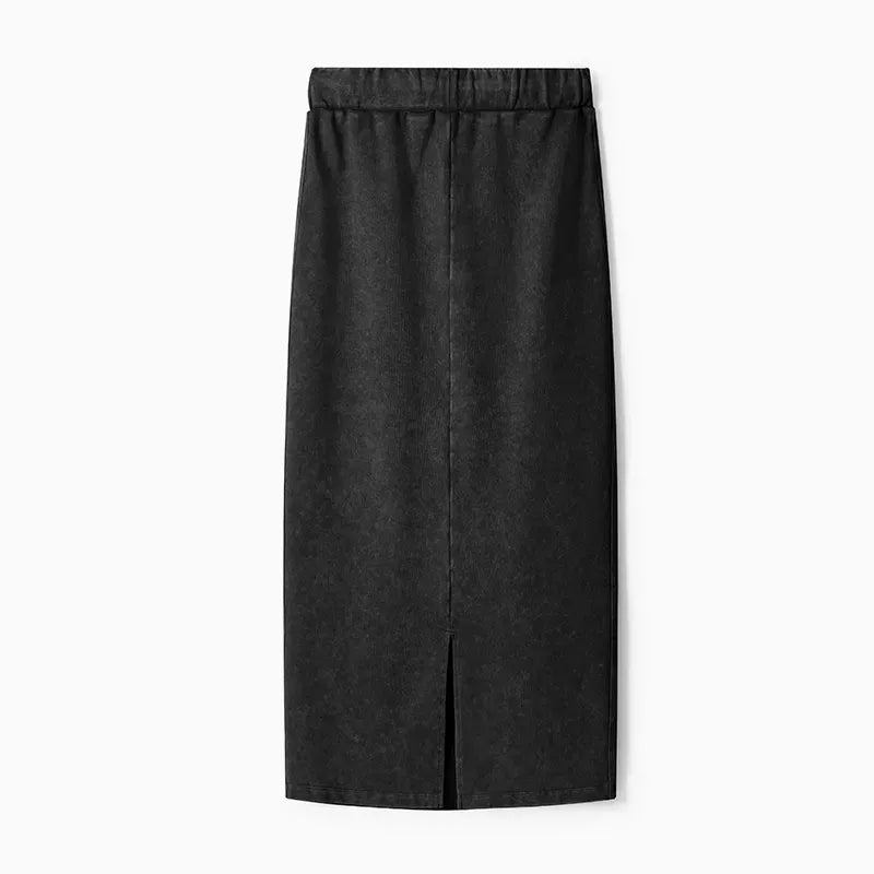 Kyoto-Lion Christmas Black Cat Washed Terry Skirt