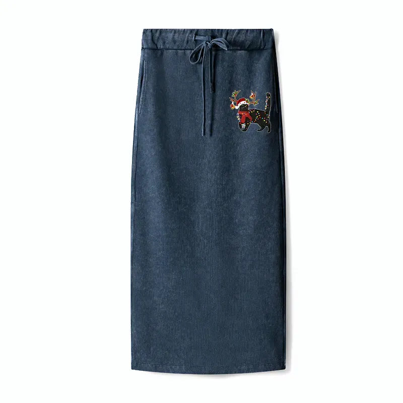 Christmas Black Cat Skirt Gift Idea