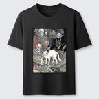 trending japanese ukiyo-e cat t-shirt for summer