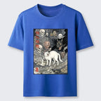 spooky japanese ghost cat ukiyo-e t-shirt