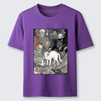japanese ghost cat art t-shirt gift for her