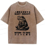 trendy japanese frog t-shirt for summer